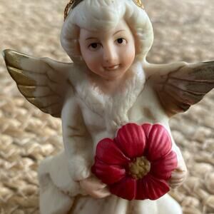 Vintage Homco Christmas Angel ornament